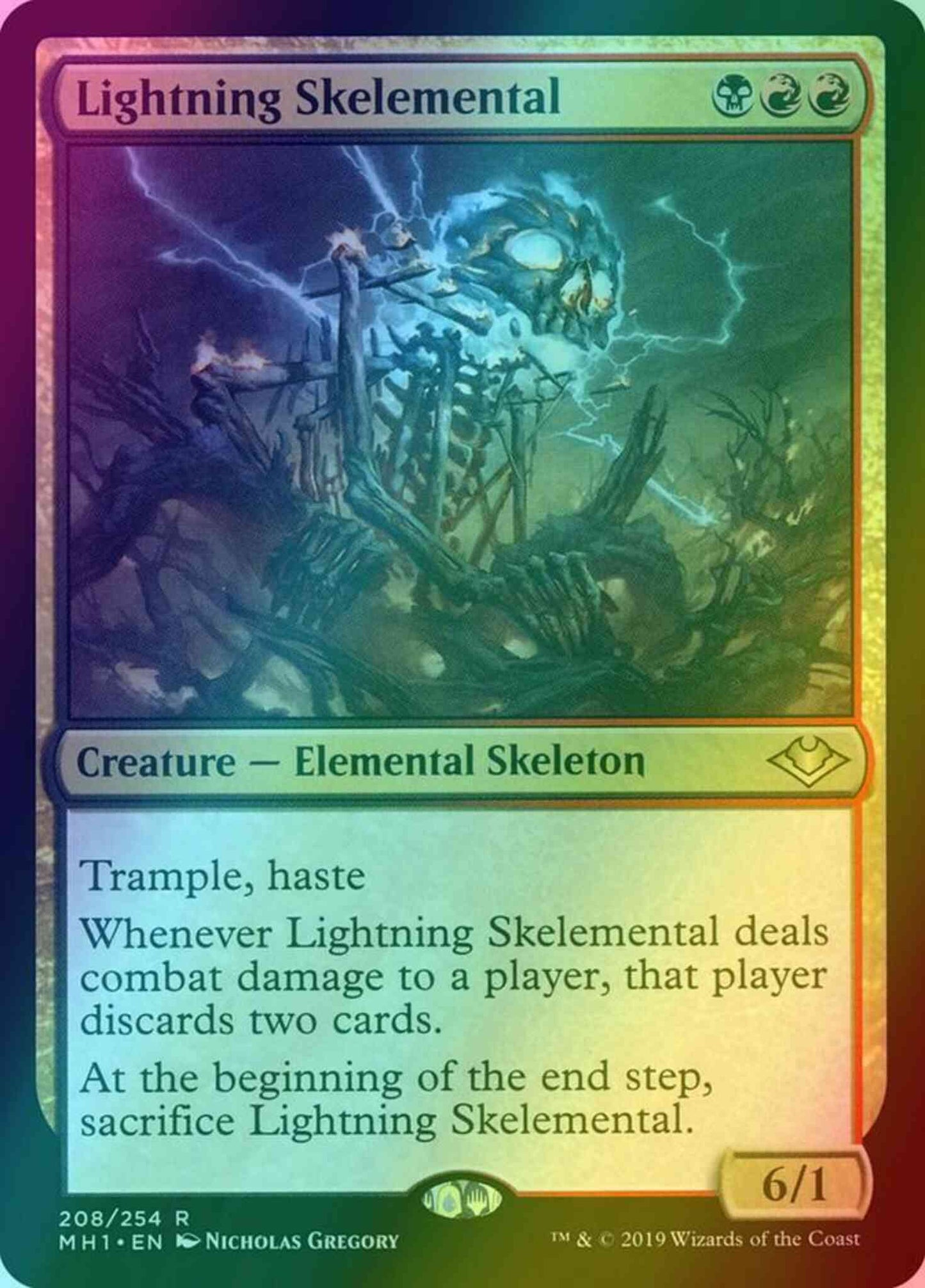 Lightning Skelemental [208] [Modern Horizons] [Foil]