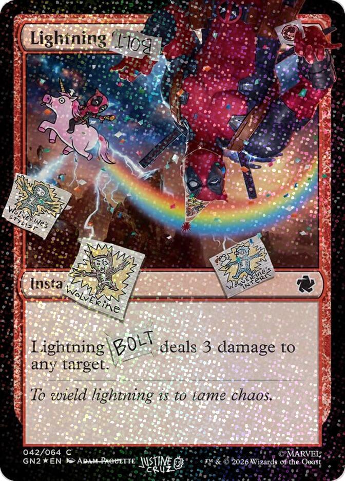 Lightning Bolt [IFIYW-7] [Deadpool: I fixed it (You're Welcome) Pool Part Edition] [Secret Lair Drop] [Pool Party Foil]