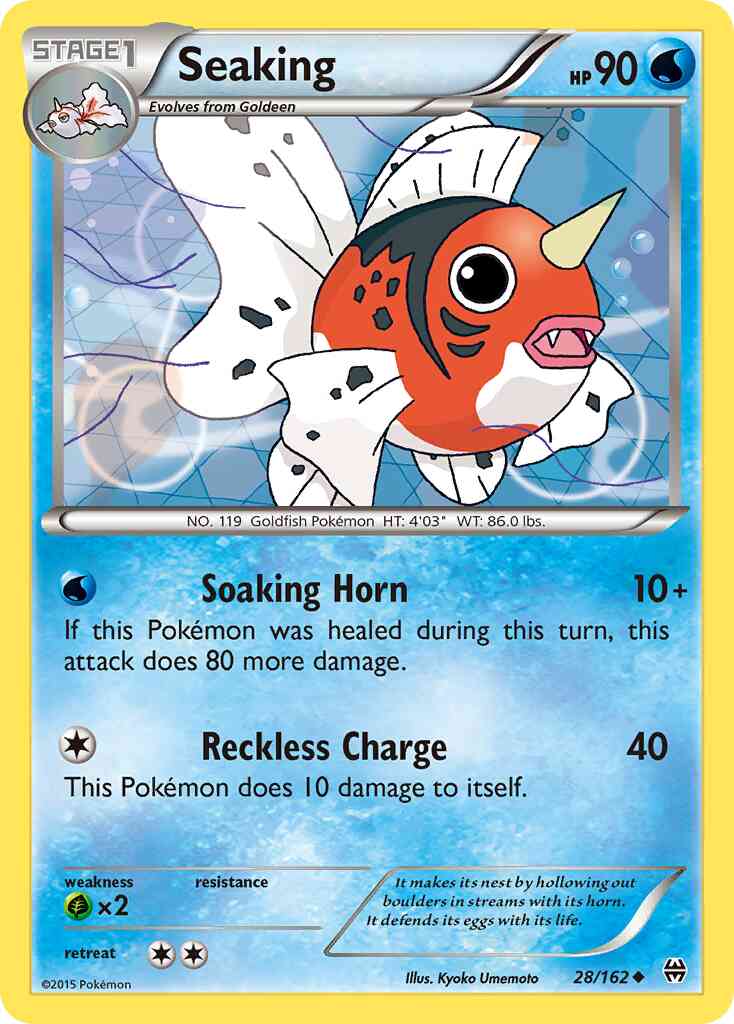 Seaking - 28/162 - Uncommon [xy8-28] [Reverse Holo]
