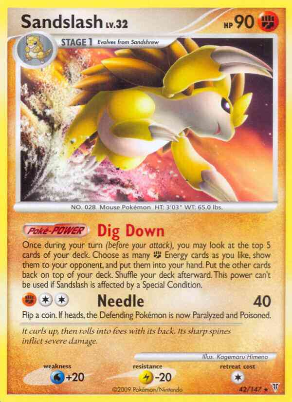 Sandslash - 42/147 - Rare [pl3-42] [Reverse Holo]