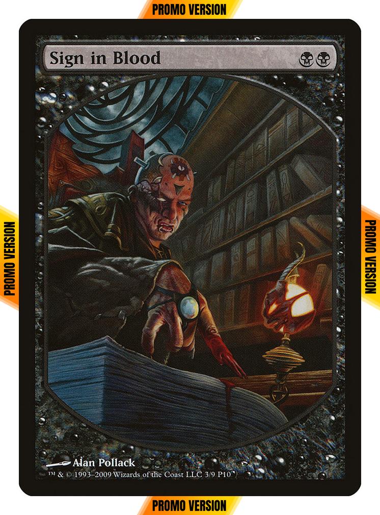 Sign in Blood [3] [Magic Player Rewards 2010] [Non-Foil]