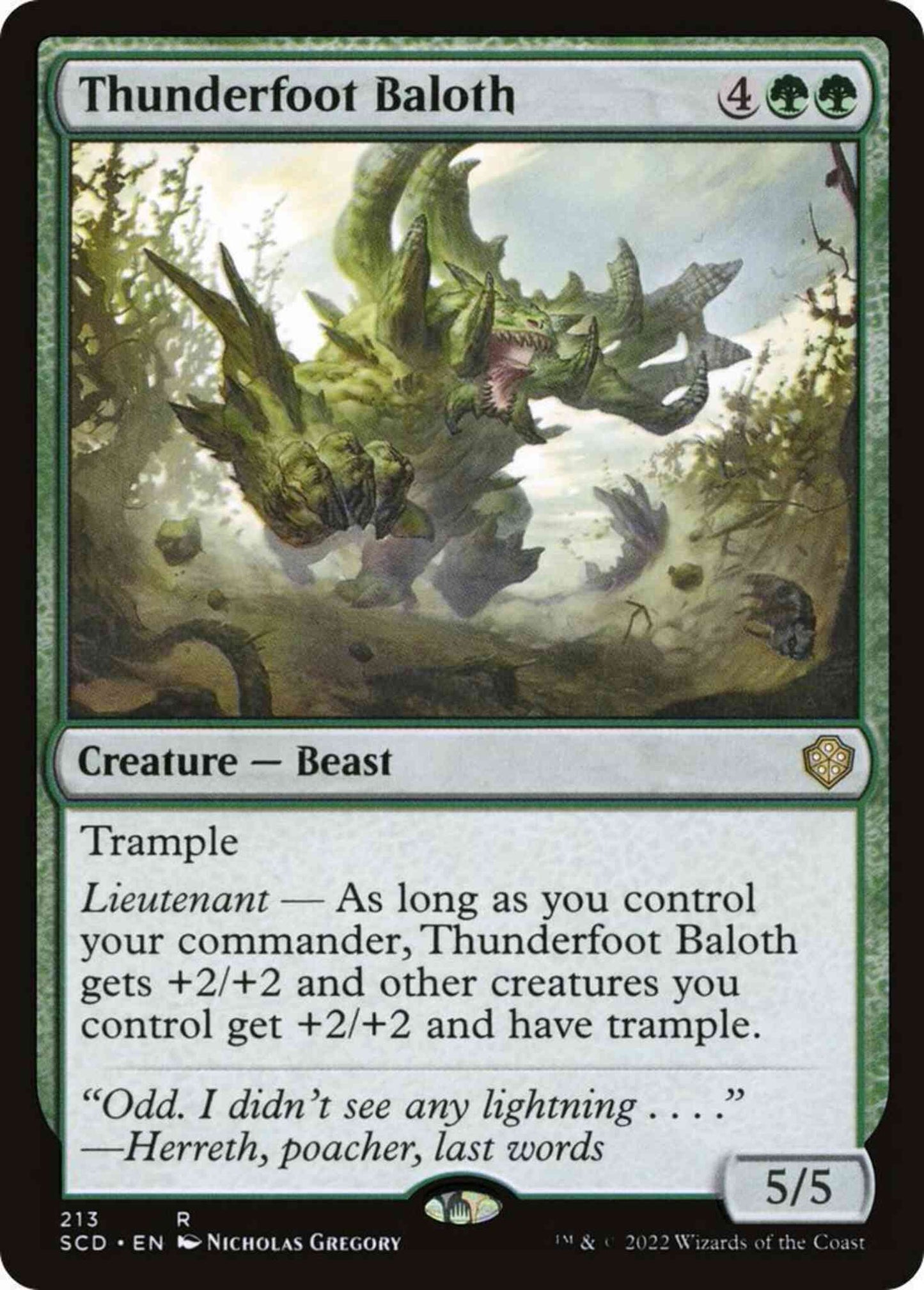 Thunderfoot Baloth [213] [Starter Commander Decks] [Non-Foil]