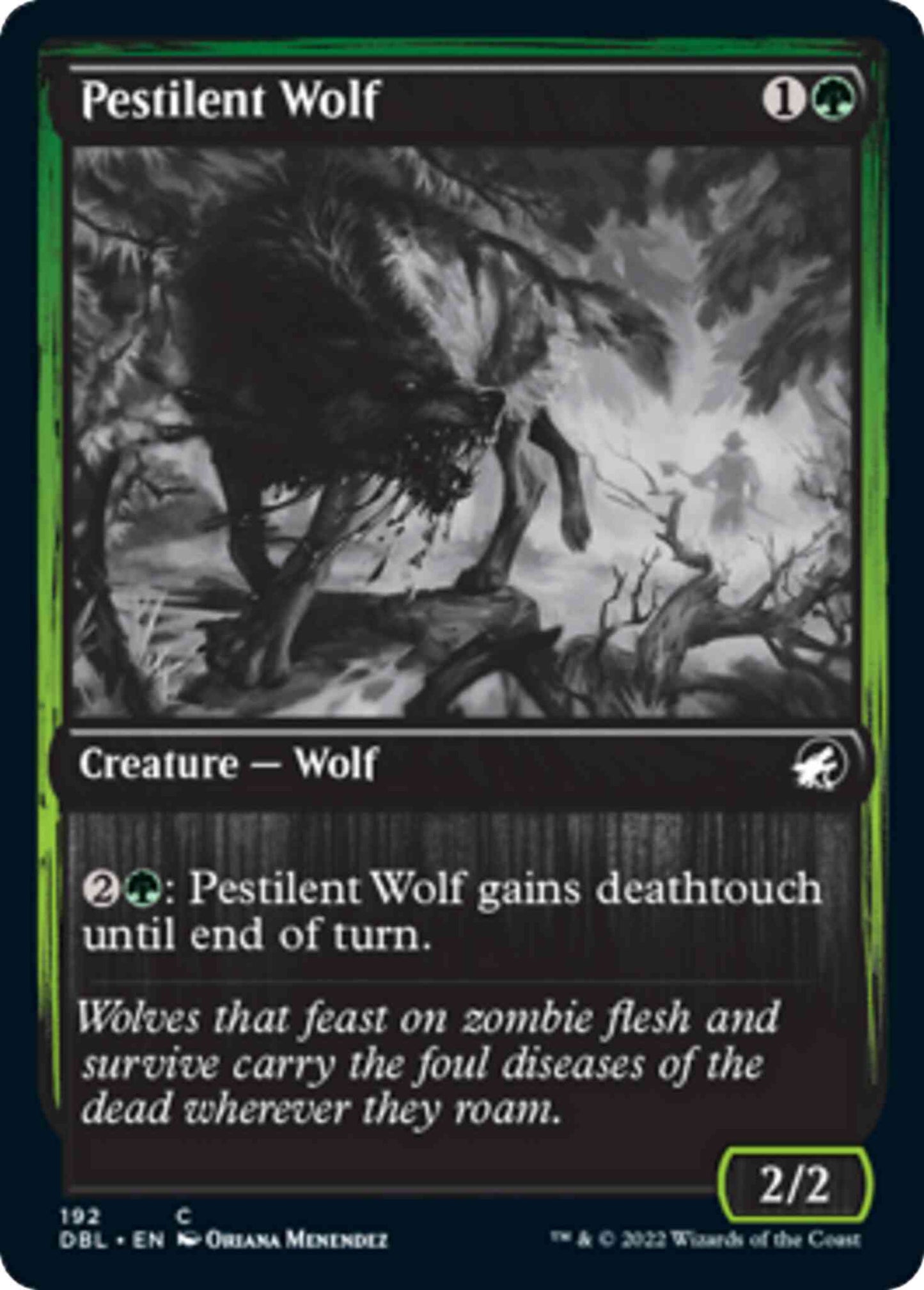 Pestilent Wolf [192] [Innistrad: Double Feature] [Non-Foil]