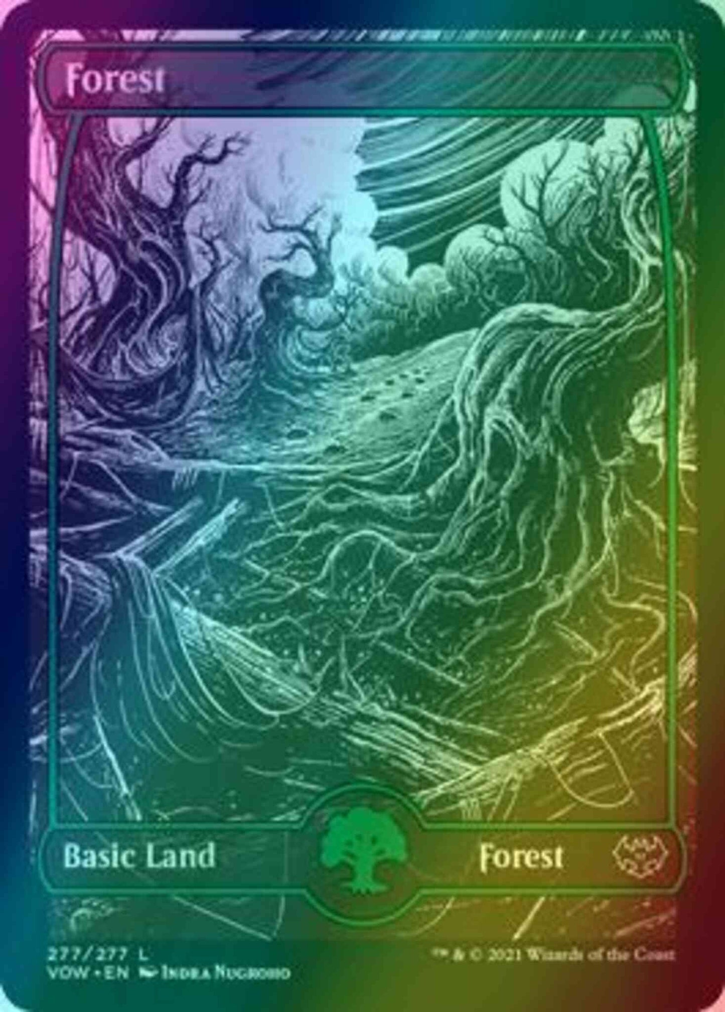 Forest [277] [Eternal Night Showcase] [Innistrad: Crimson Vow] [Foil]