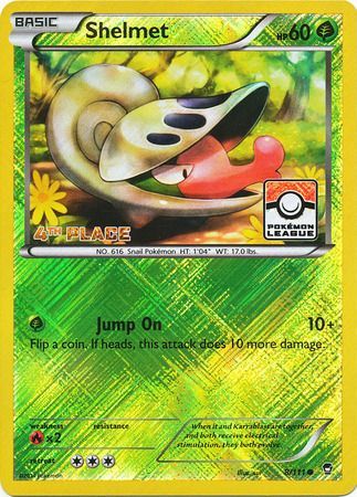 Shelmet - 8/111 - Promo [League] [4th Place] [XY3MSP-8] [Reverse Holo]