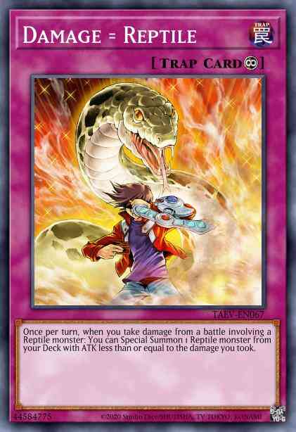 Damage = Reptile - TAEV-EN067 - Rare - Unlimited