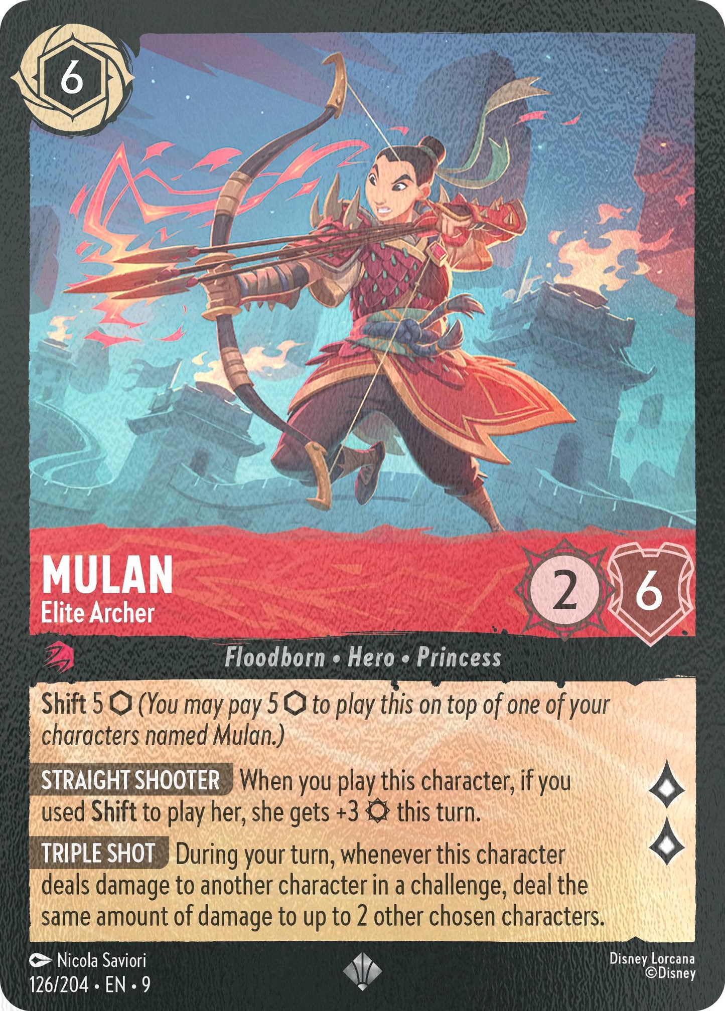 Mulan - Elite Archer - 126/204 [Fabled] [Cold Foil]