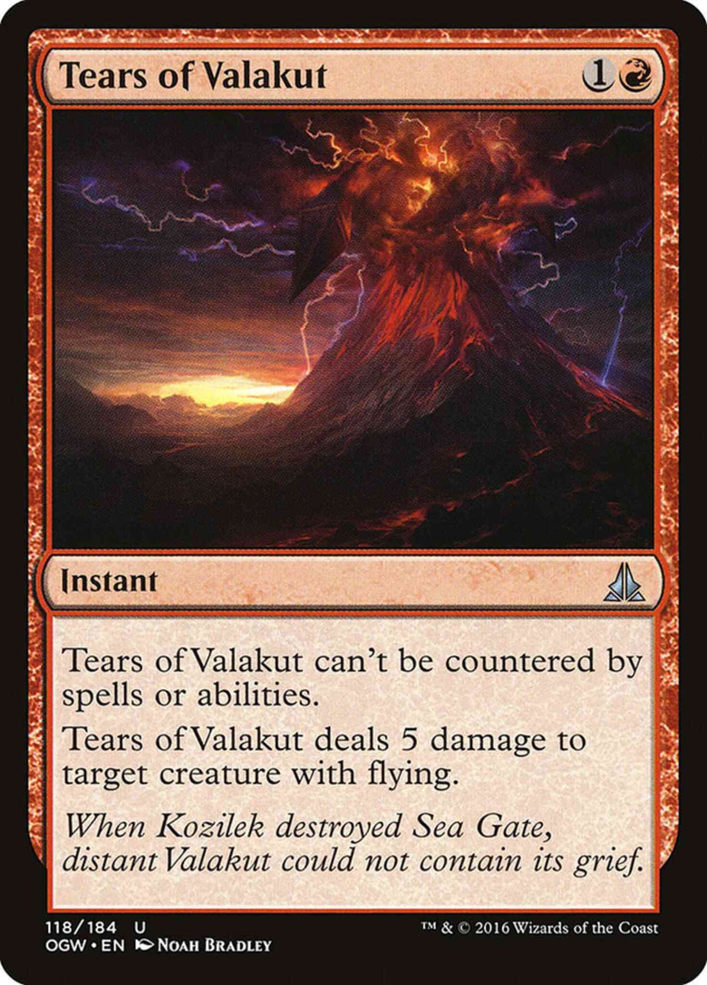 Tears of Valakut [118] [Oath of the Gatewatch] [Non-Foil]