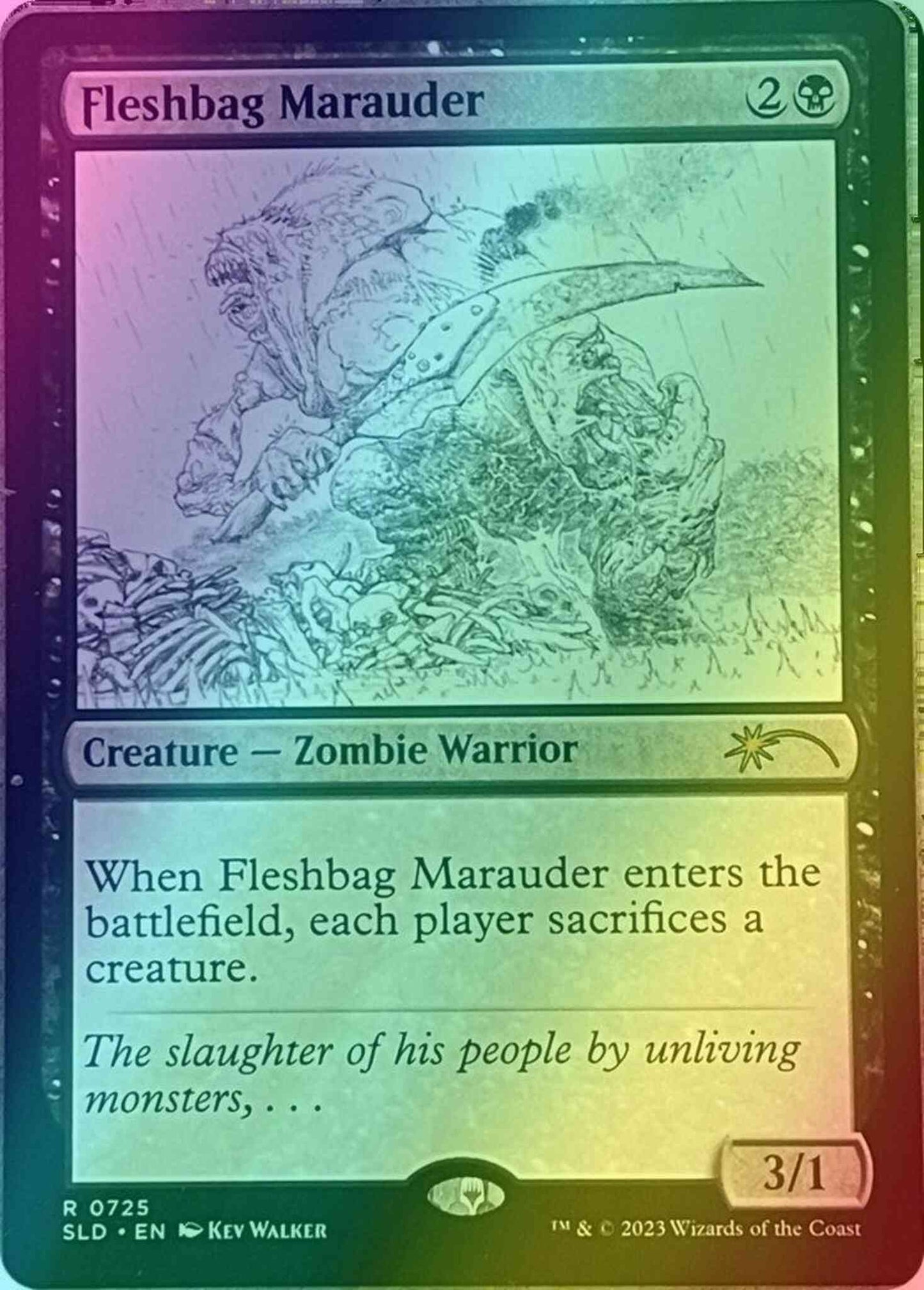 Fleshbag Marauder [0725] [Sketch] [Kev Walker] [Secret Lair Drop] [Foil]