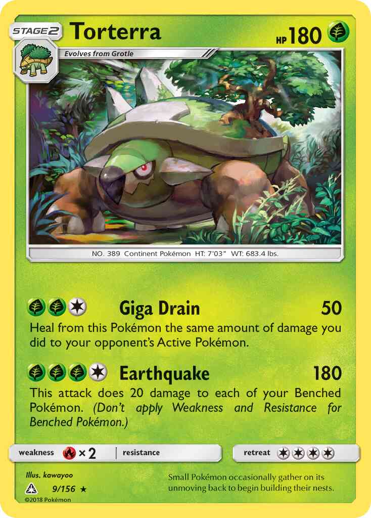 Torterra - 9/156 - Rare Holo [sm5-9] [Reverse Holo]