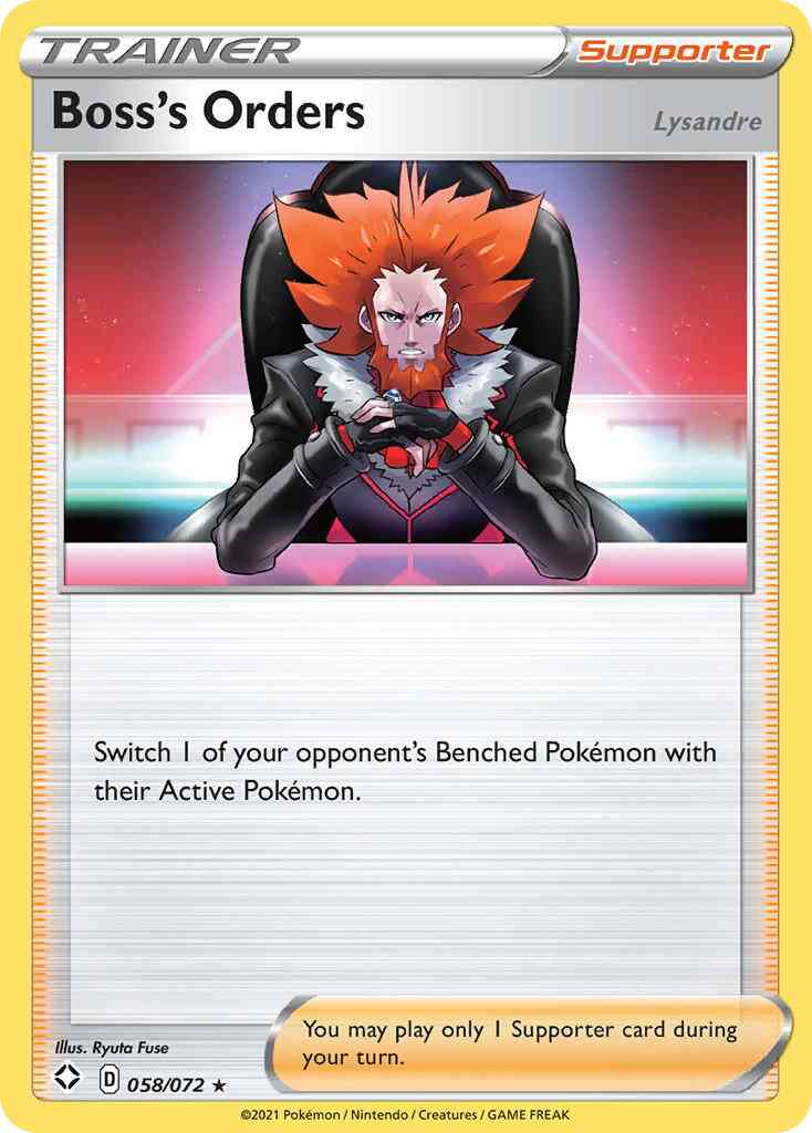 Boss's Orders - 058/072 - Rare [swsh45-058] [Reverse Holo]