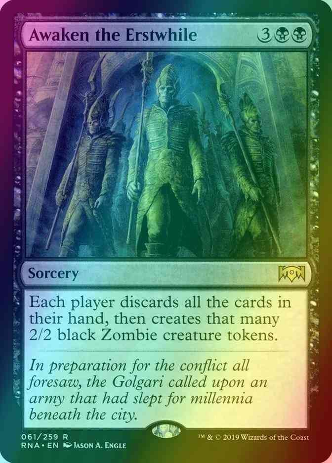 Awaken the Erstwhile [61] [Ravnica Allegiance] [Foil]