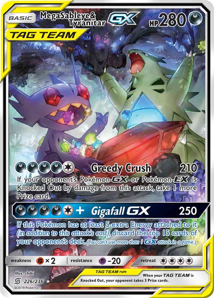 Mega Sableye & Tyranitar-GX - 226/236 - Rare Ultra [sm11-226] [Ultra]