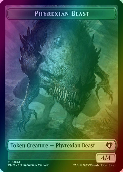 Eldrazi Spawn Token (03) // Phyrexian Beast Token (34) [Commander Masters: Tokens] [Foil]