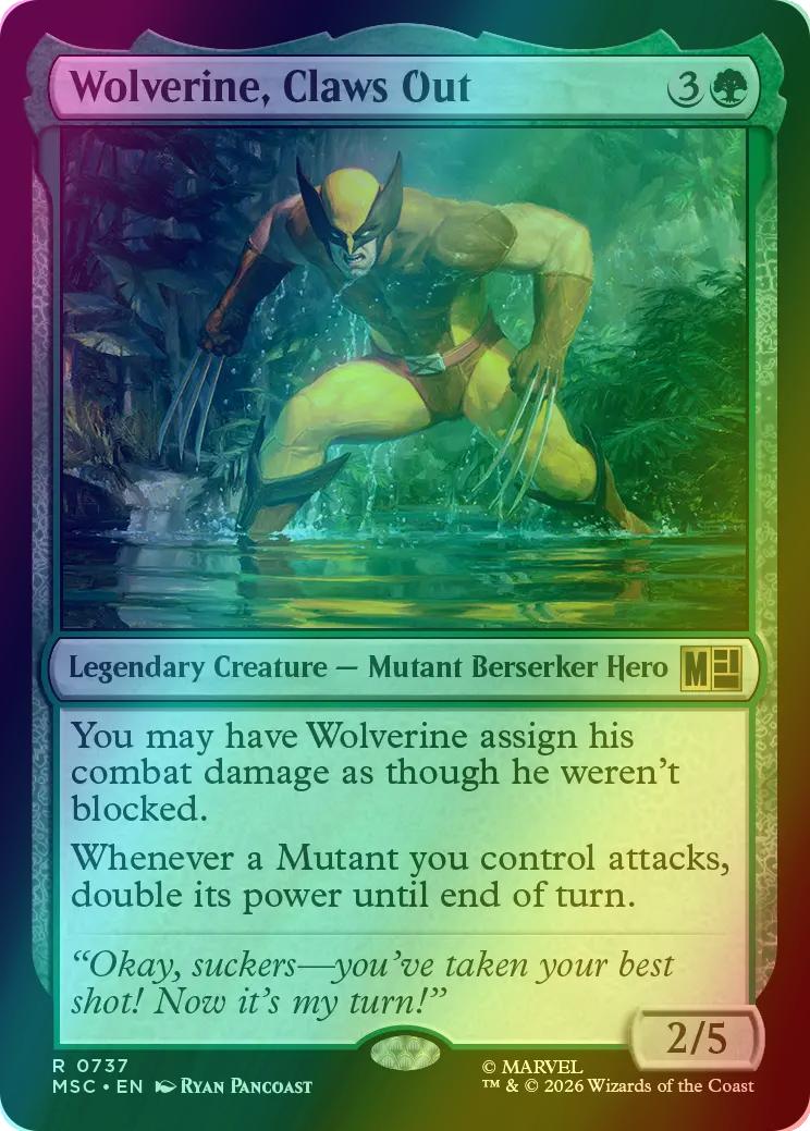 Wolverine, Claws Out [737] [Jumpstart] [Marvel Super Heroes: Commander] [Foil]