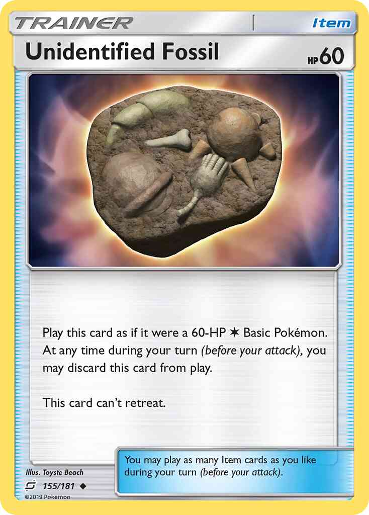Unidentified Fossil - 155/181 - Uncommon [sm9-155] [Reverse Holo]