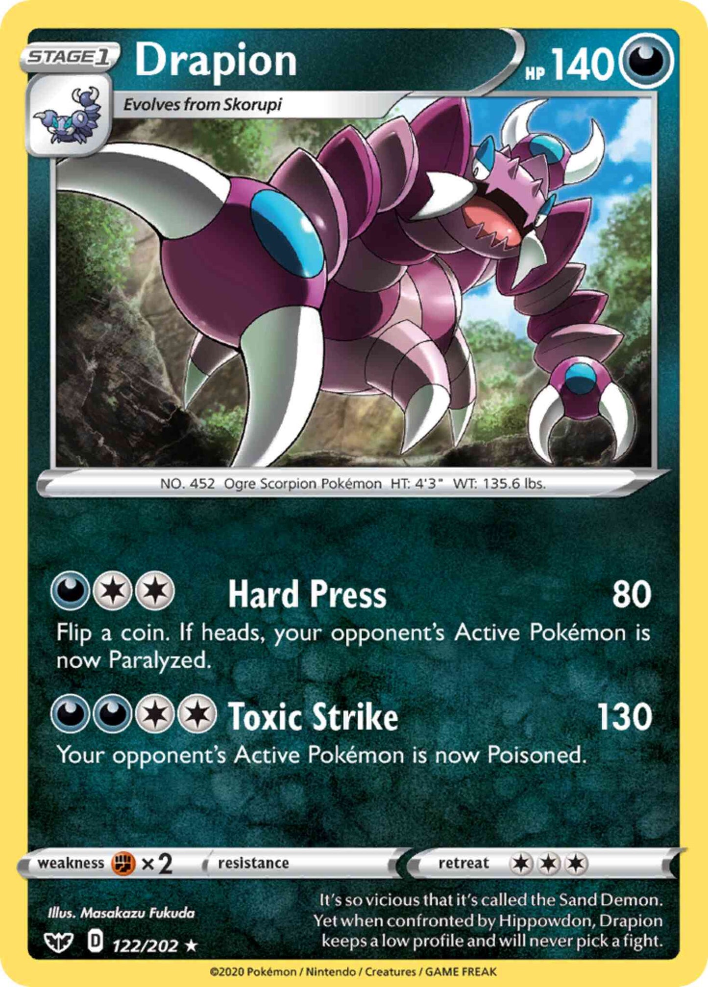 Drapion - 122/202 - Rare [swsh1-122] [Non-Holo]