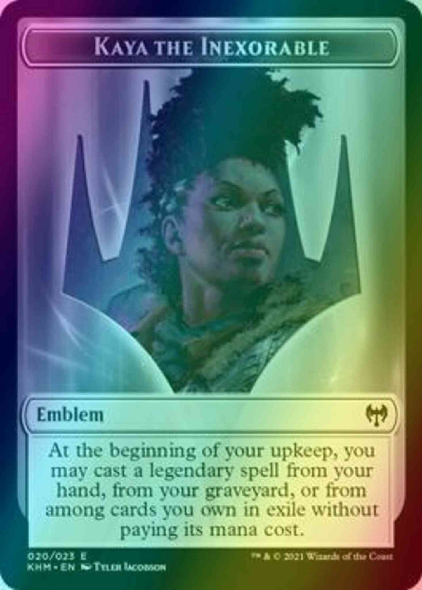 Kaya the Inexorable Emblem (20) // Treasure Token (19) [Kaldheim Tokens] [Foil]