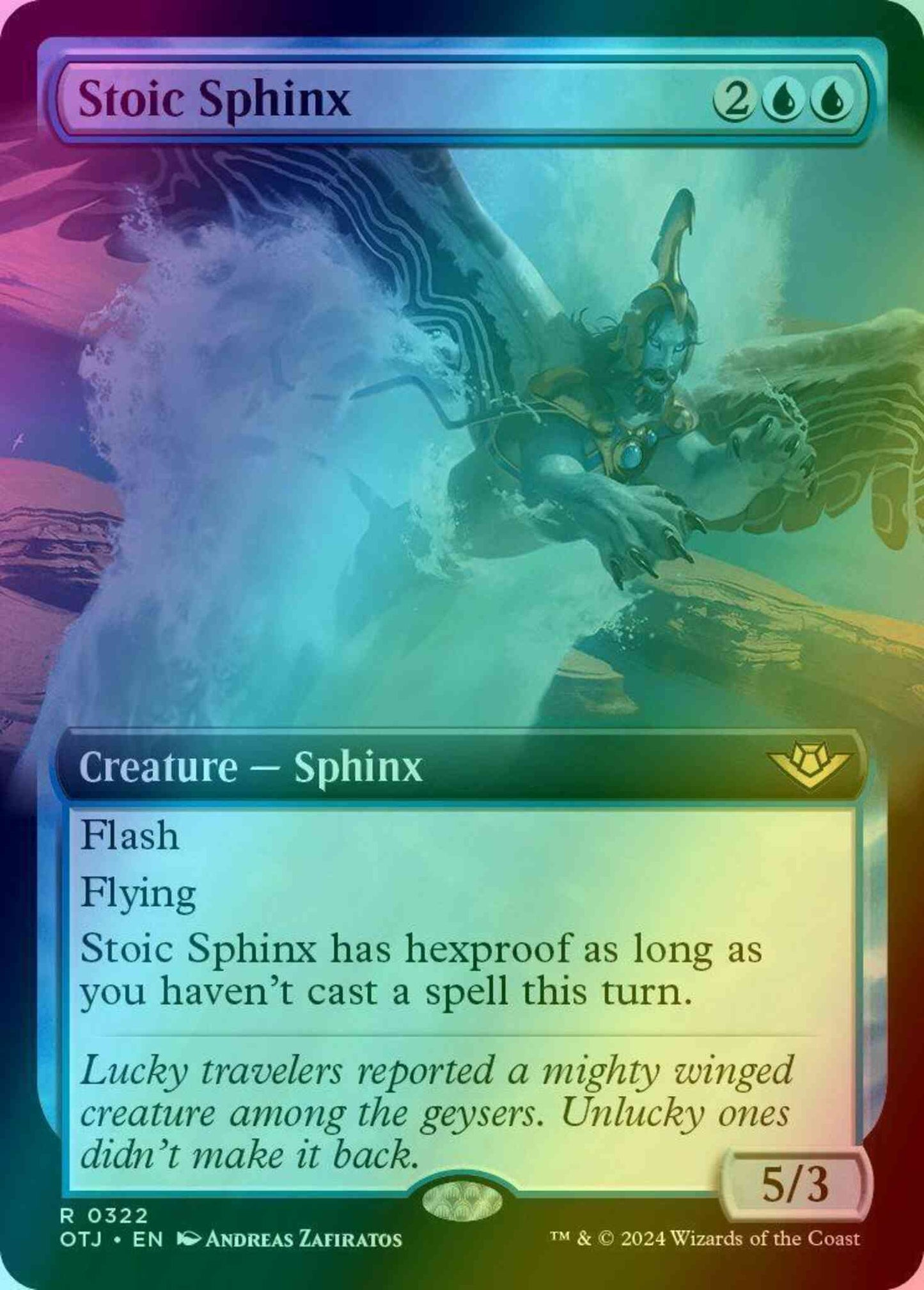 Stoic Sphinx [322] [Extended Art] [Outlaws of Thunder Junction] [Foil]