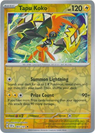 Tapu Koko - 065/191 - Rare [sv08-065] [Reverse Holo]