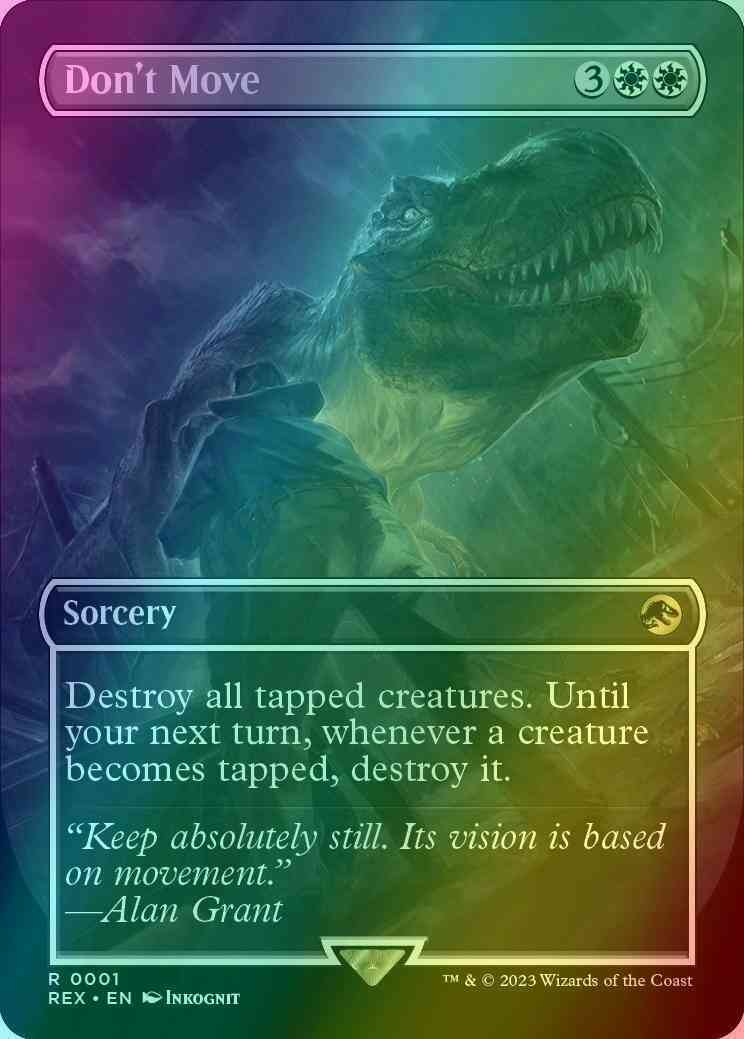 Don't Move [1] [Borderless] [Universes Beyond: Jurassic World Collection] [Foil]