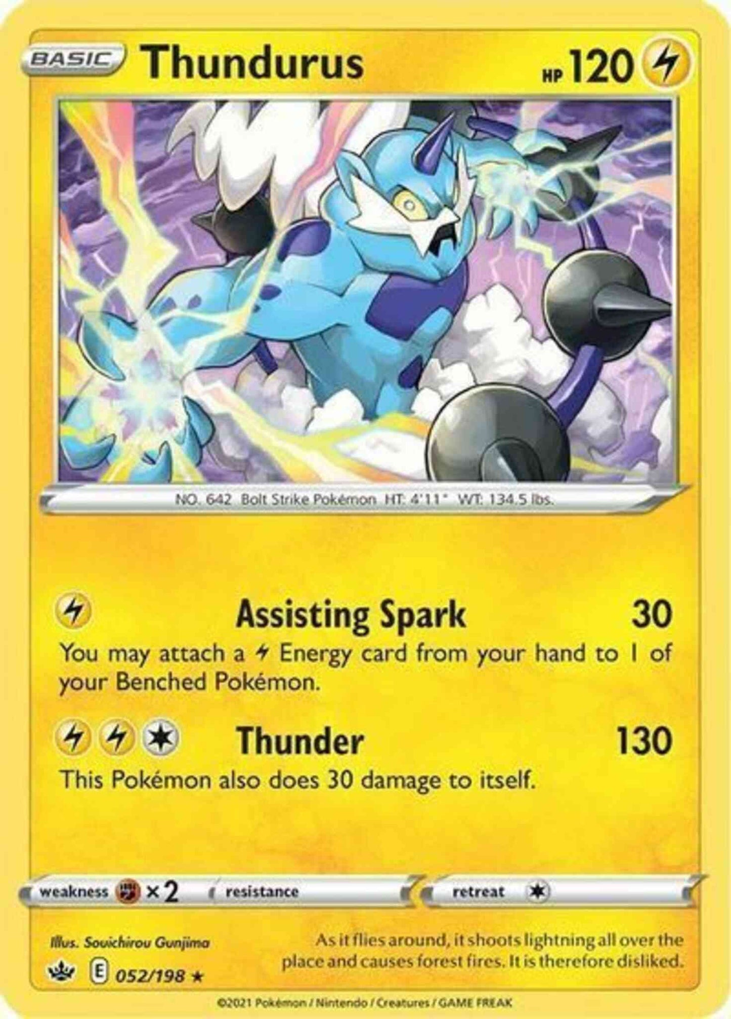 Thundurus - 052/198 - Rare Holo [swsh6-052] [Holo]