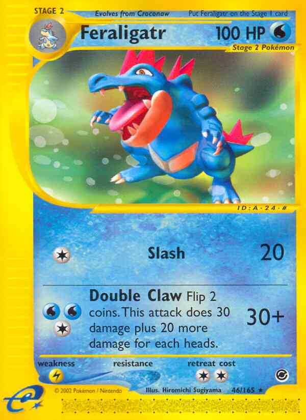 Feraligatr - 46/165 - Rare [ecard1-46] [Reverse Holo]