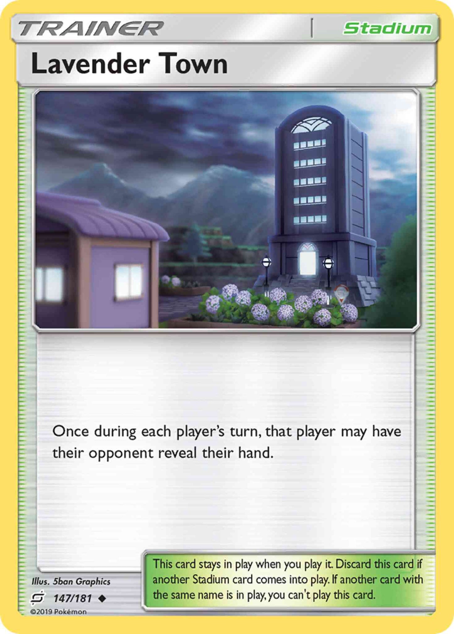 Lavender Town - 147/181 - Uncommon [sm9-147] [Non-Holo]
