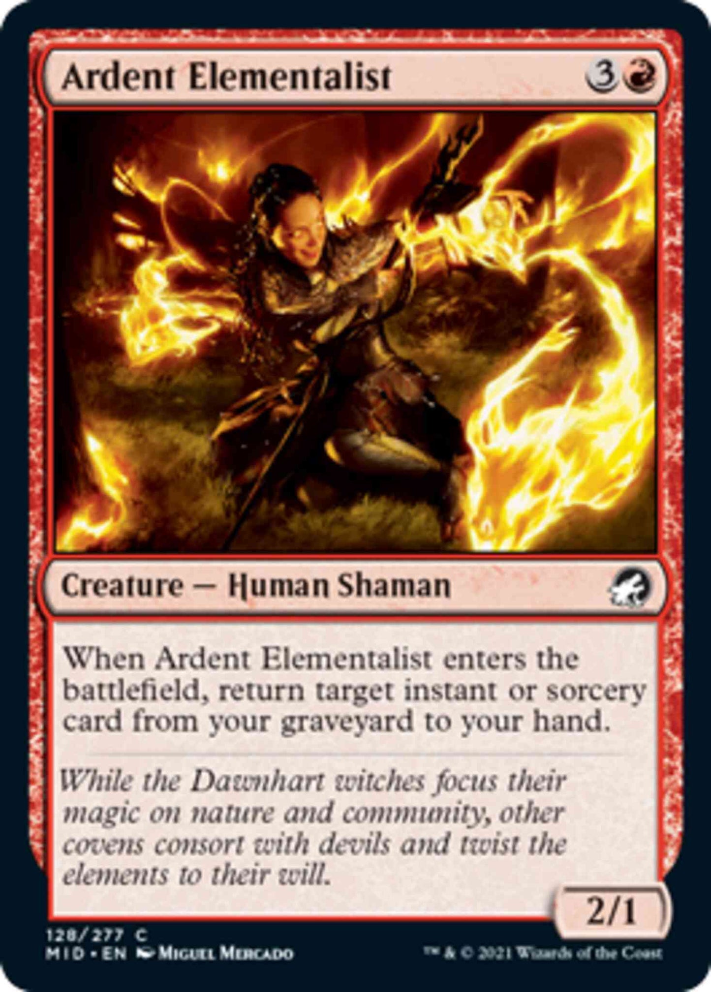 Ardent Elementalist [128] [Innistrad: Midnight Hunt] [Non-Foil]