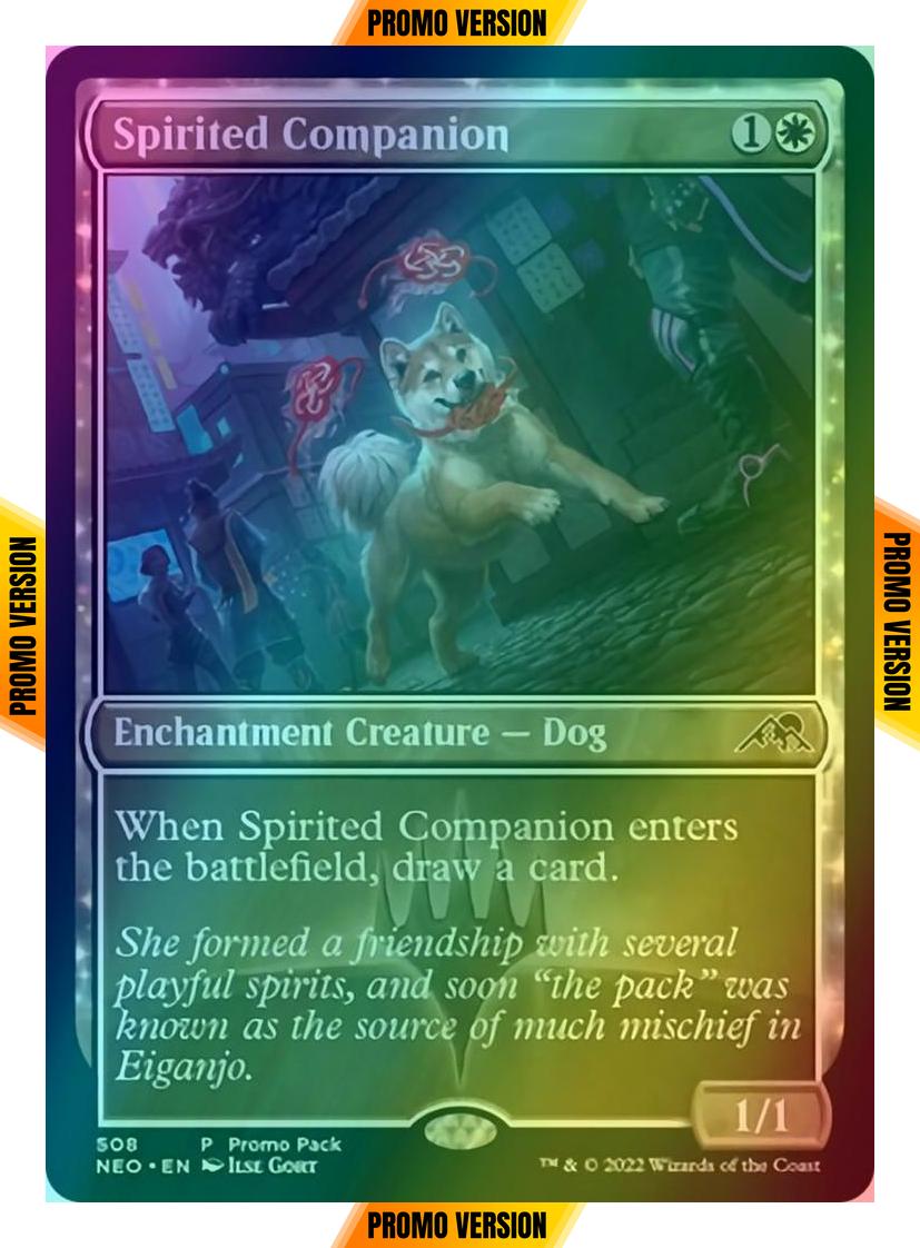 Spirited Companion [508] [Dark Frame Promo Pack] [Kamigawa: Neon Dynasty] [Foil]