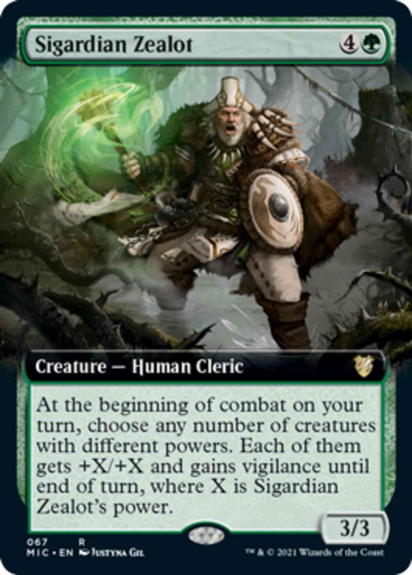 Sigardian Zealot [67] [Extended Art] [Innistrad: Midnight Hunt: Commander] [Non-Foil]