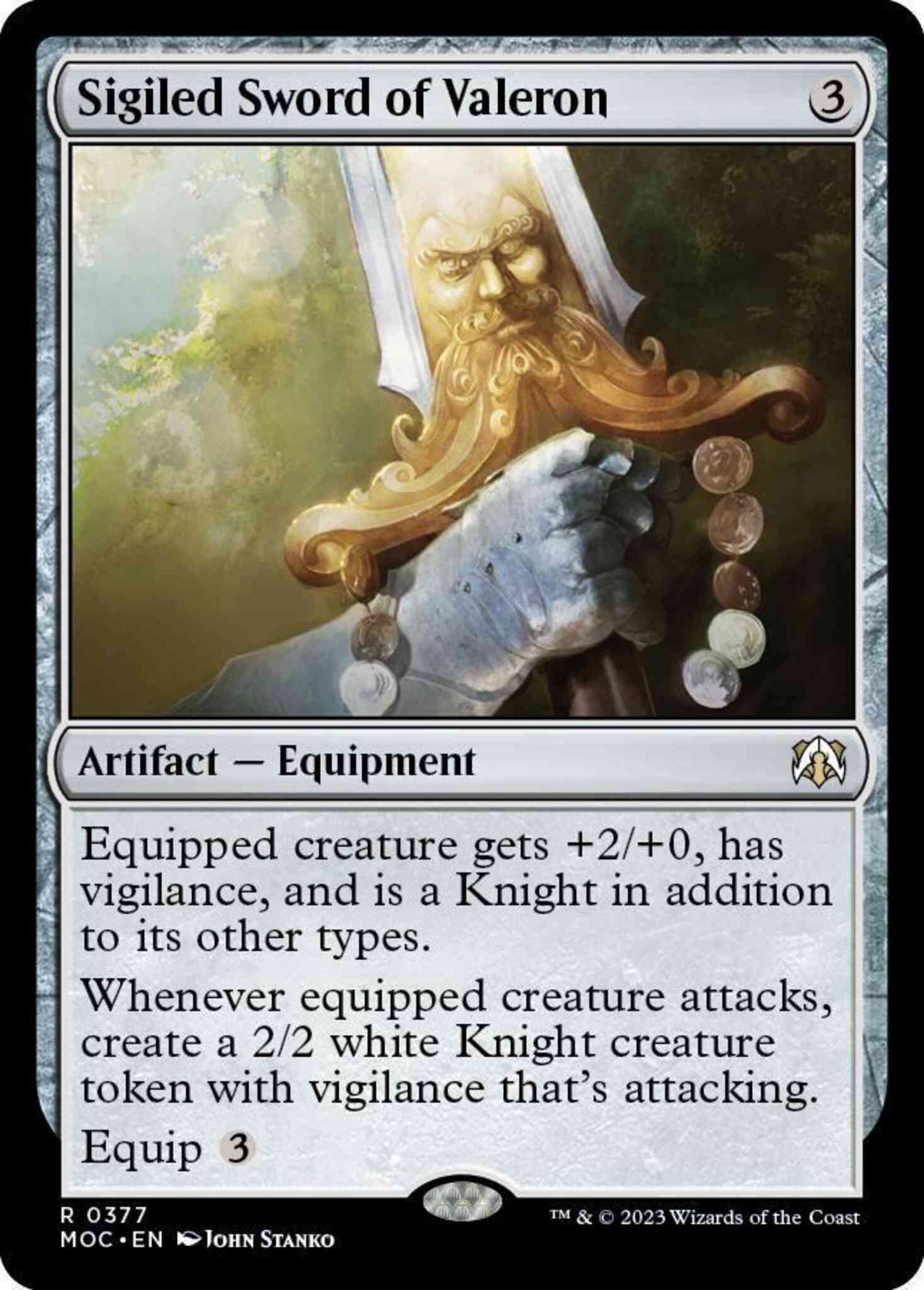 Sigiled Sword of Valeron [377] [March of the Machine: Commander] [Non-Foil]