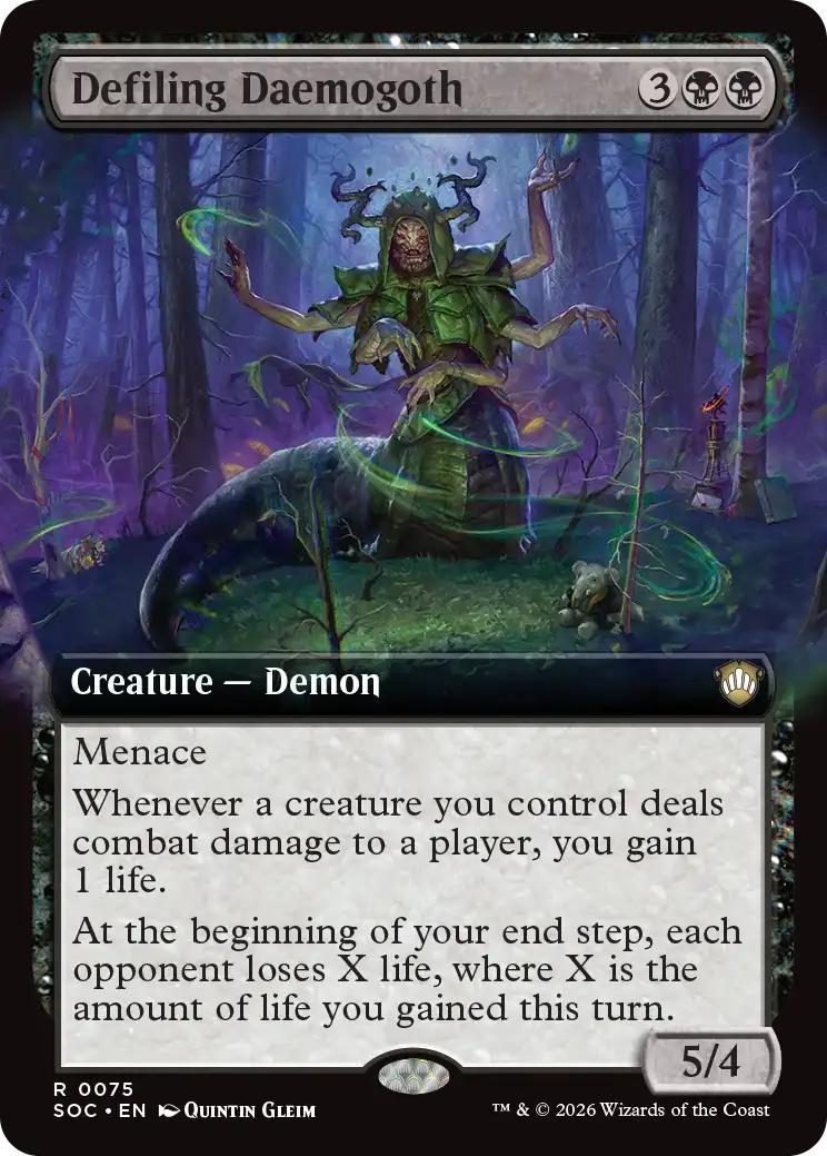 Defiling Daemogoth [75] [Extended Art] [Secrets of Strixhaven: Commander] [Non-Foil]