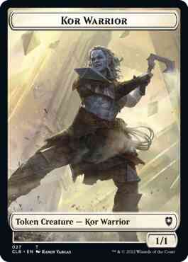 Kor Warrior Token (27) // Treasure Token (17) [Commander Legends: Battle for Baldur's Gate: Tokens] [Non-Foil]