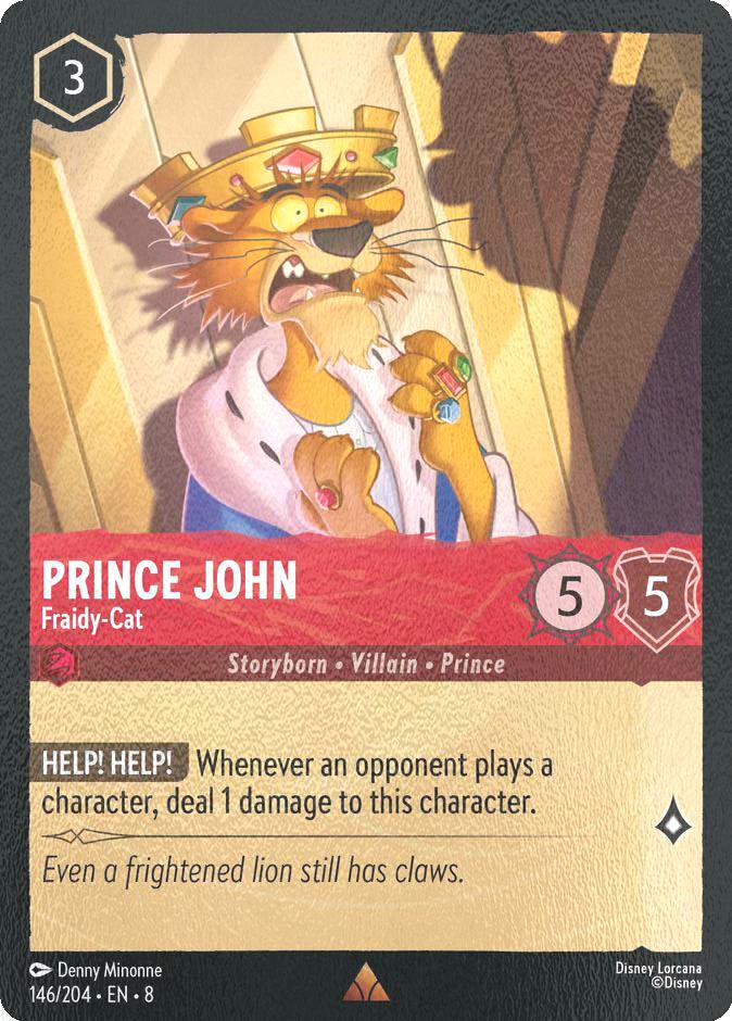 Prince John - Fraidy-Cat - 146/204 [Reign of Jafar] [Cold Foil]