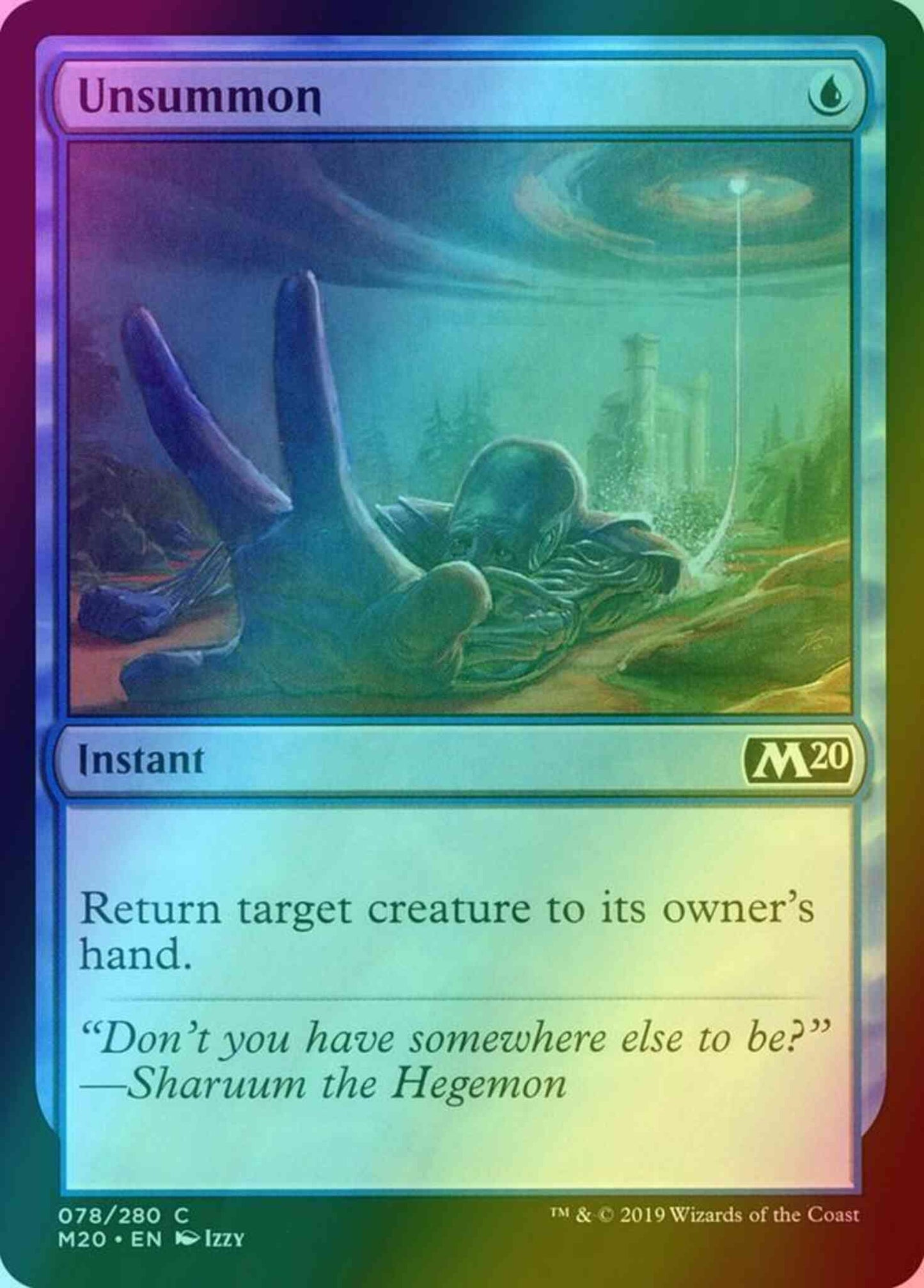 Unsummon [78] [Core Set 2020] [Foil]