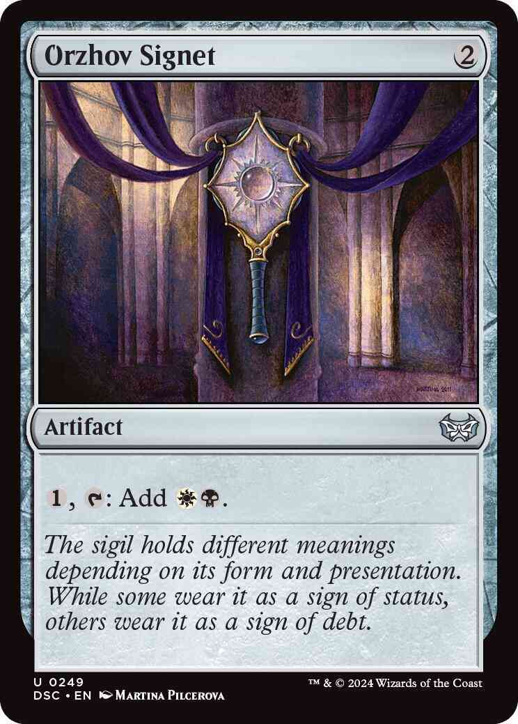 Orzhov Signet [249] [Duskmourn: House of Horror: Commander] [Non-Foil]