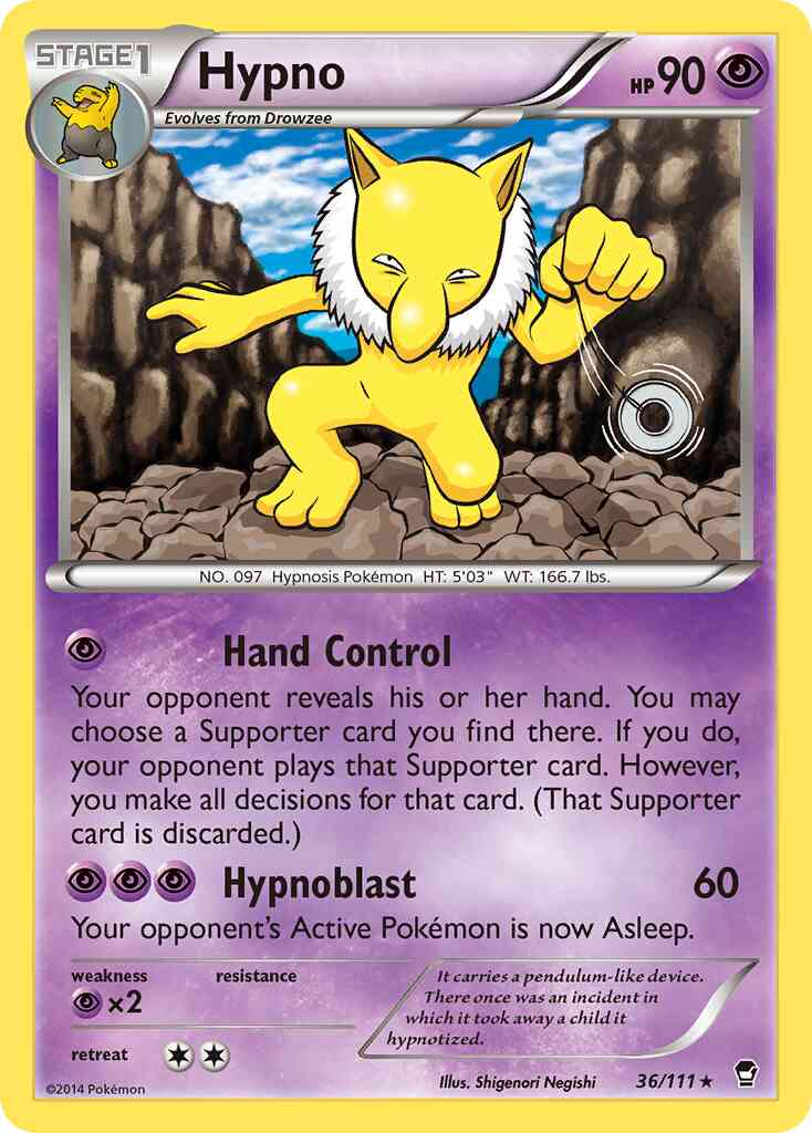 Hypno - 36/111 - Rare [xy3-36] [Non-Holo]