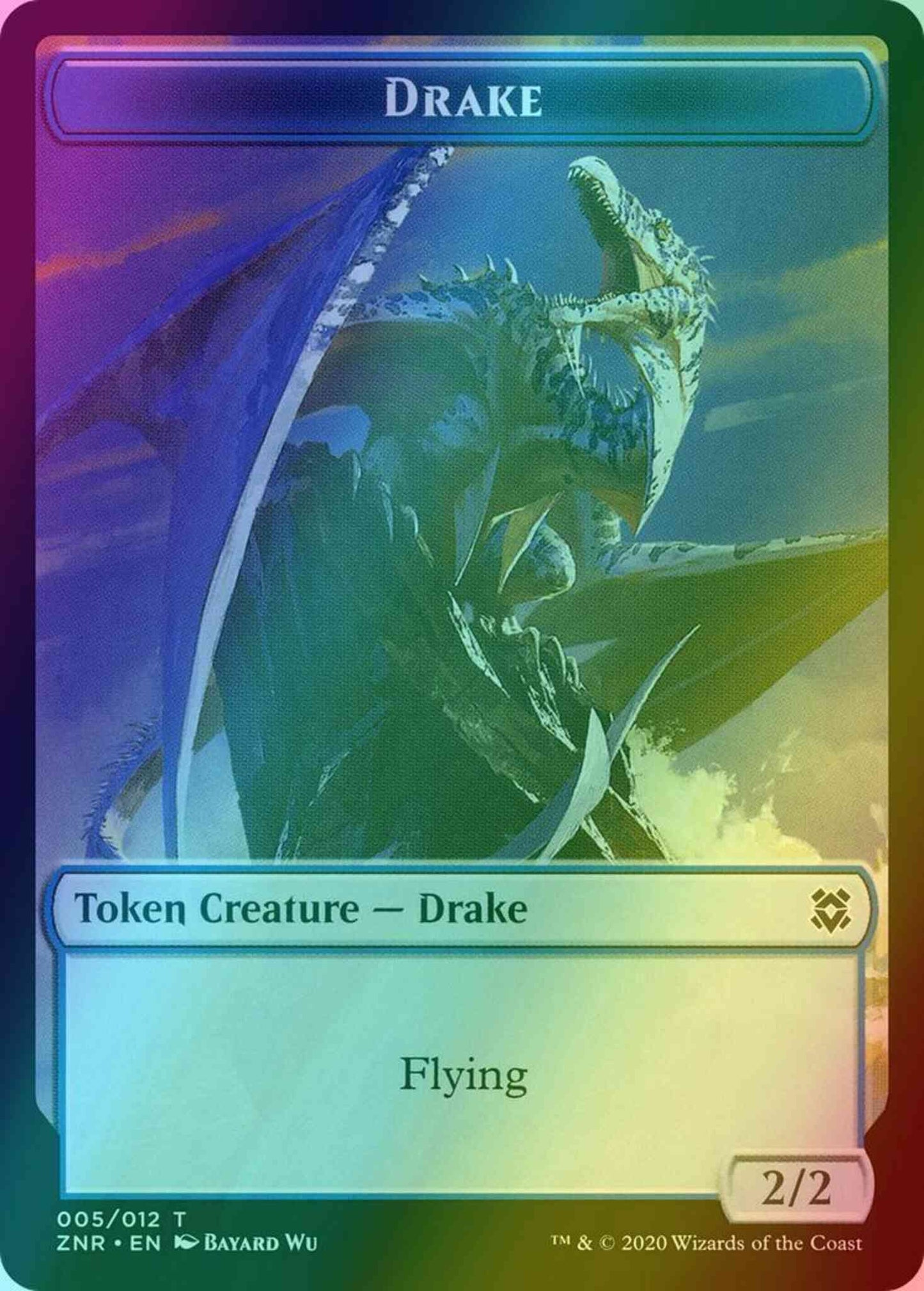 Drake Token (05) // Goblin Construct Token (11) [Zendikar Rising Tokens] [Foil]
