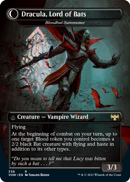 Dracula, Lord of Blood // Dracula, Lord of Bats - Voldaren Bloodcaster // Bloodbat Summoner [338] [Dracula Series] [Innistrad: Crimson Vow] [Non-Foil]