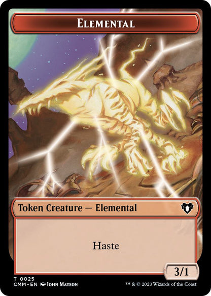 Clue Token (40) // Elemental Token (25) [Commander Masters: Tokens] [Non-Foil]
