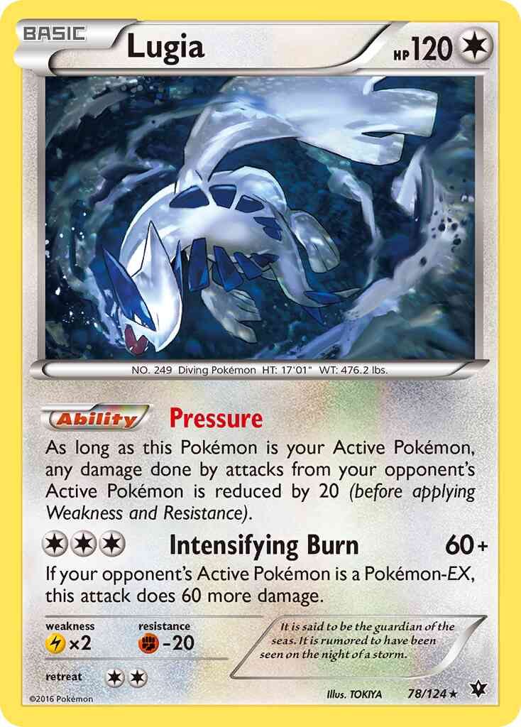 Lugia - 78/124 - Rare [xy10-78] [Reverse Holo]
