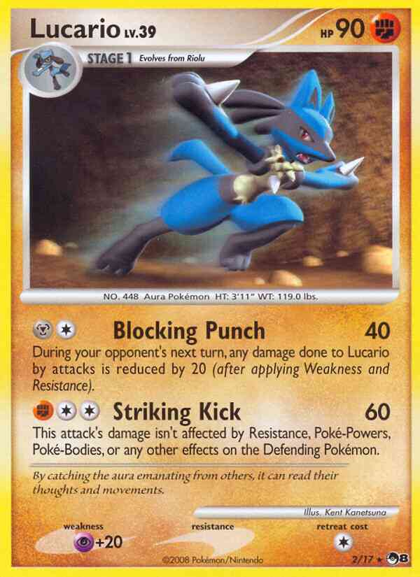 Lucario - 2/17 - Rare [pop8-2] [Holo]