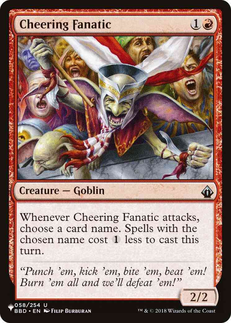 Cheering Fanatic [BBD-58] [The List] [Non-Foil]