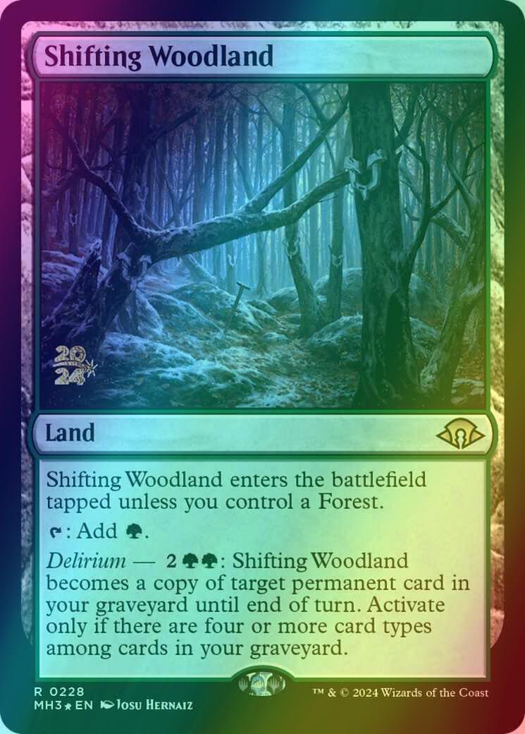 Shifting Woodland [228s] [Prerelease] [Modern Horizons 3: Promos] [Foil]