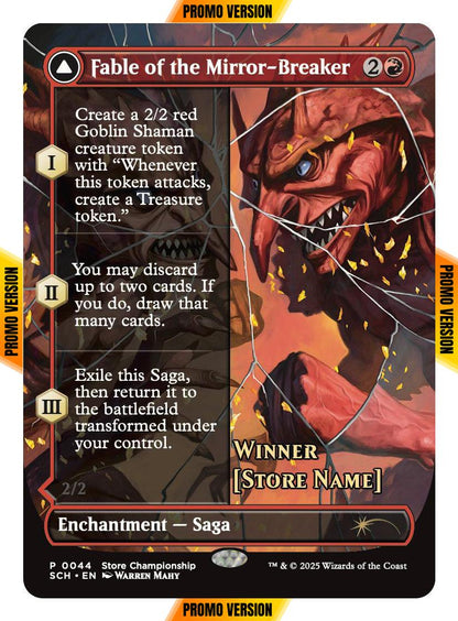 Fable of the Mirror-Breaker // Reflection of Kiki-Jiki - Store Stamp [44] [Borderless] [Store Championships] [Non-Foil]