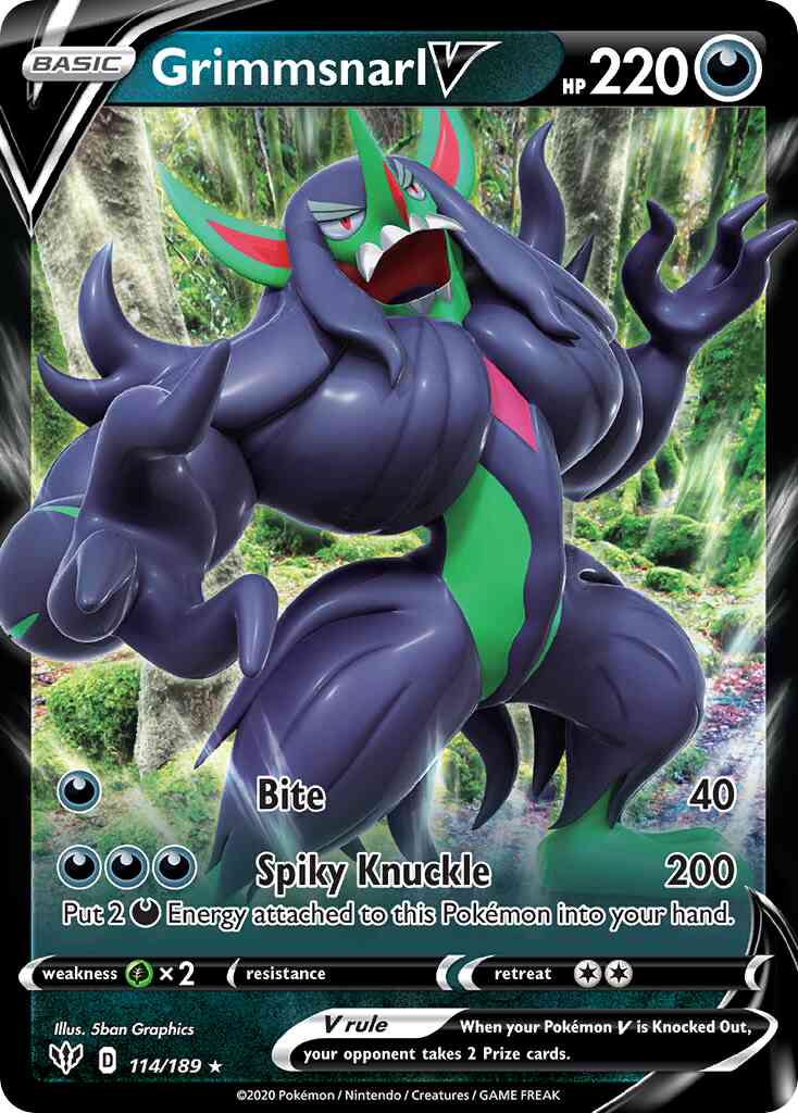 Grimmsnarl V - 114/189 - Rare Ultra [swsh3-114] [Ultra]