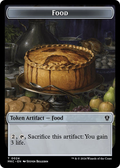Clue Token (22) // Food Token (24) [Murders at Karlov Manor: Commander: Tokens] [Non-Foil]
