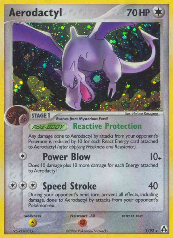 Aerodactyl - 1/92 - Rare Holo [ex12-1] [Holo]