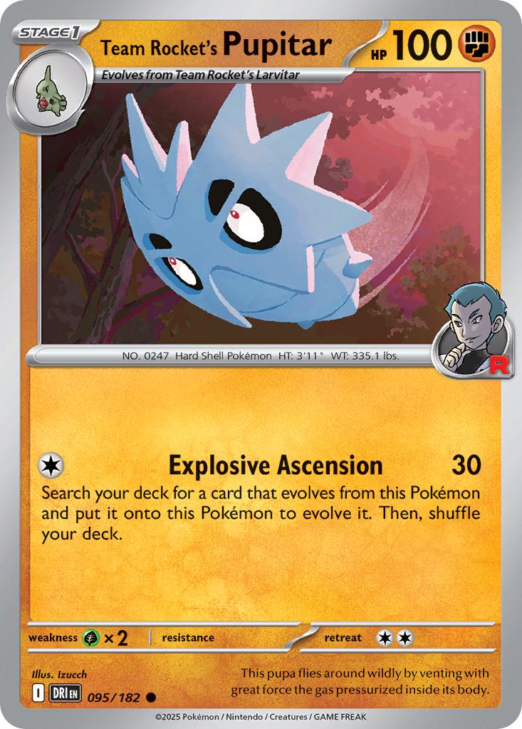 Team Rocket's Pupitar - 095/182 - Common [sv10-095] [Non-Holo]